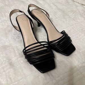 Halston Heritage Black Strappy Heels